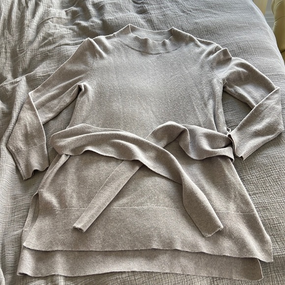 Hobbs London grey wool sweater dress - Picture 2 of 5